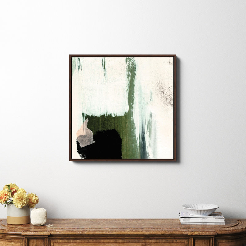 «Abstract Minimal» par Dan Hobday, reproduction d'art, Non, H 30 po x l 30 po x P 2 po, Toile avec cadre espresso