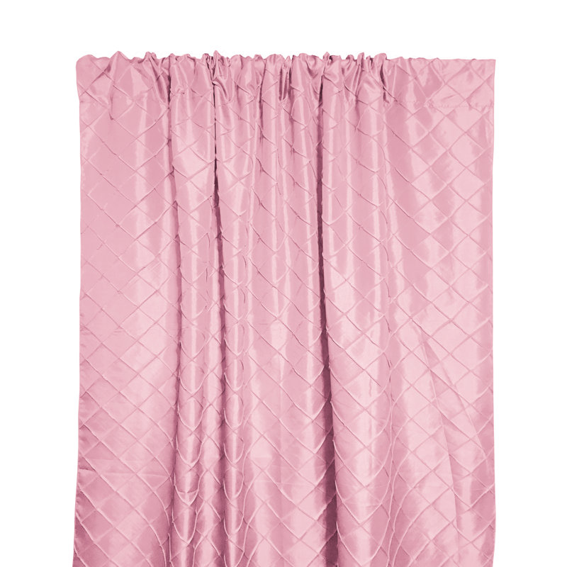 Gulshara Semi Sheer Curtain Single Panel, Pink, 54" W x 96" L