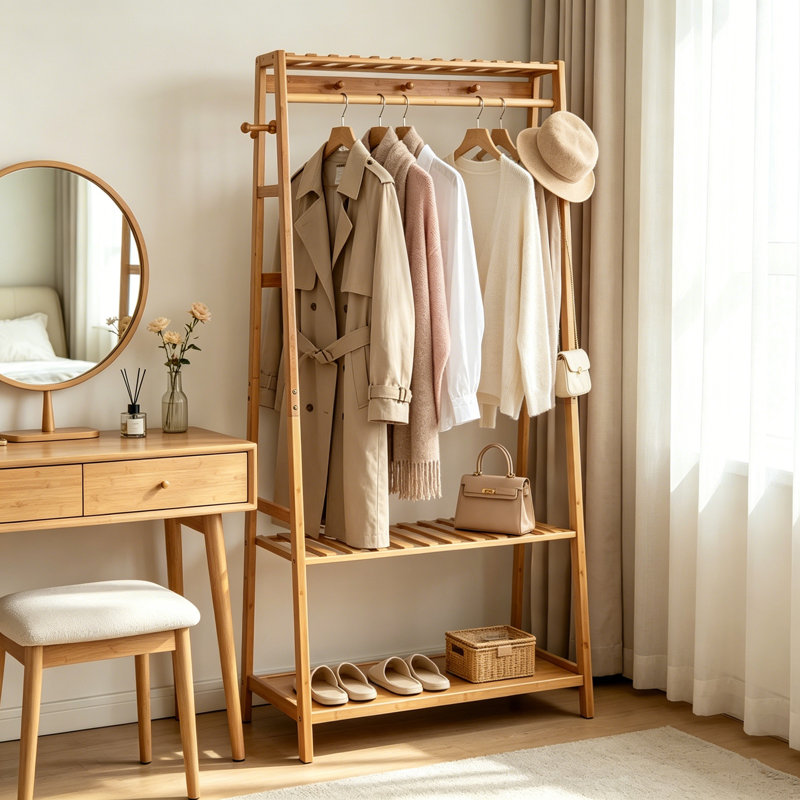 Portemanteaux en bambou, Naturel