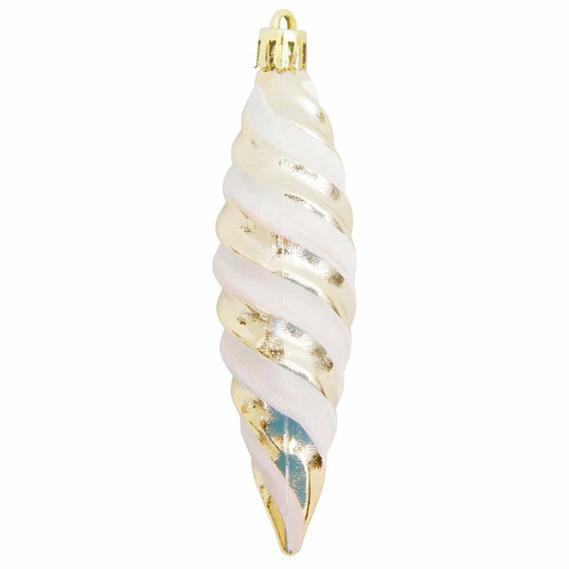 vidaXL Christmas Spiral Shape Ball, Champagne