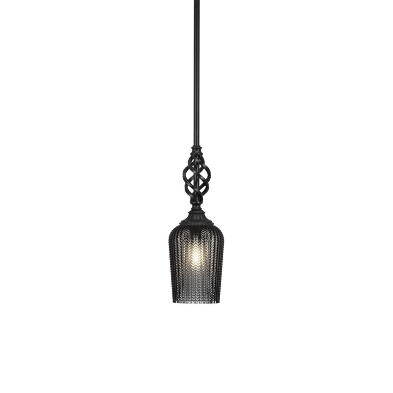 Mini-luminaire suspendu Eleganté, Noir, H 13 po x l 5 po x P 5 po
