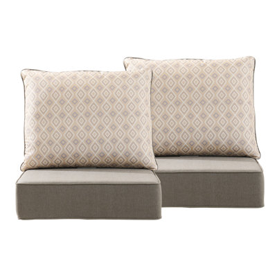 Ensemble de coussins et d'oreillers épais Allo 61 x 56 x 15 cm pour patio -

Résistant à l'eau et à la décoloration, pour une utilisation intérieure et extérieure (assise profonde)