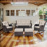 Bonia 7 - Pieces Outdoor Sofa Seating Group with Ottomans and Cushions