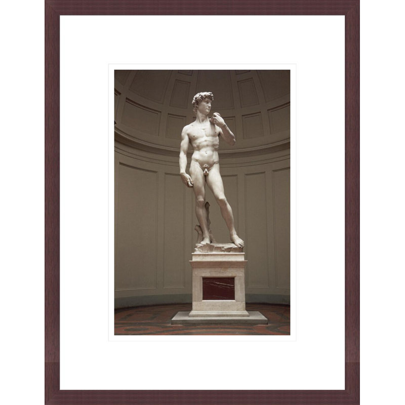 David par Michel-Ange - estampe numérique encadrée, H 16,75 po x l 13,05 po