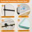 Porte de douche coulissante simple sans cadre, porte de douche en verre trempé avec quincaillerie en acier inoxydable