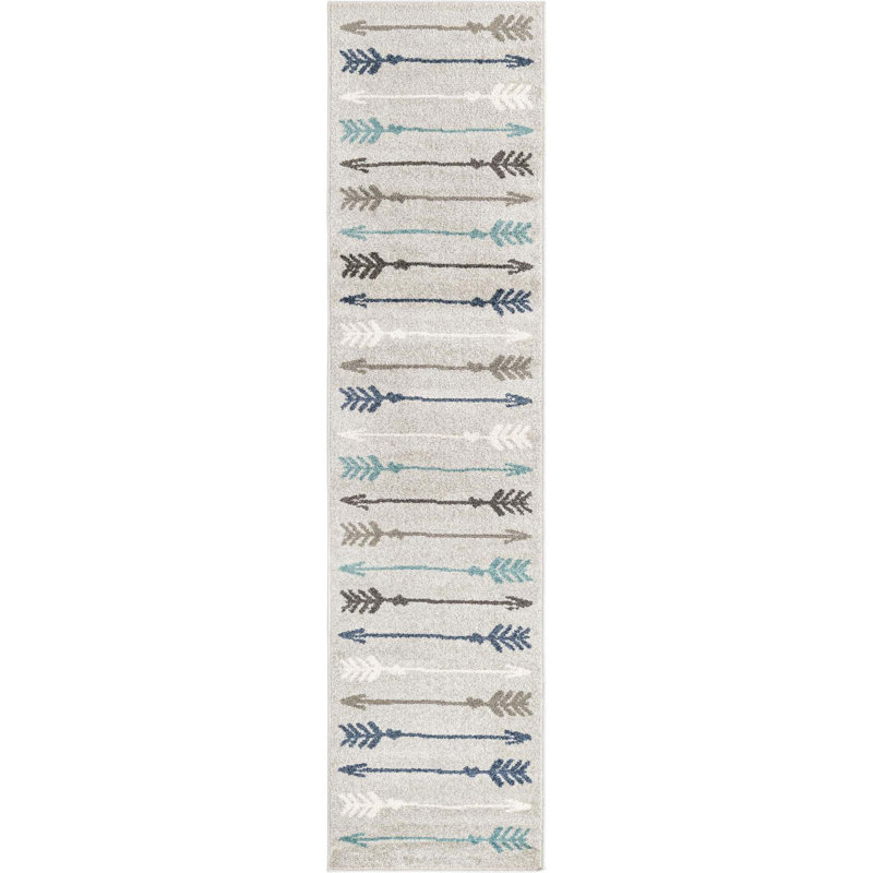 Dryden Grey/Brown/Navy Rug, Runner 76 x 305cm