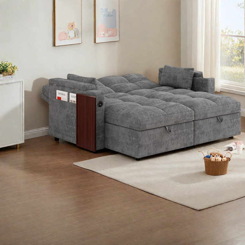 Canapés d'angle portatifs avec rangement, canapé-lit ajustable en chenille, style moderne pour la maison