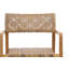 Deeta Indoor-Outdoor Sanded Natural/Medium Brown Finish Teak and Synthetic Rattan Arm Chair, Set of 2