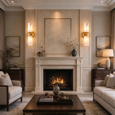 Genuine Marble Armed Sconce