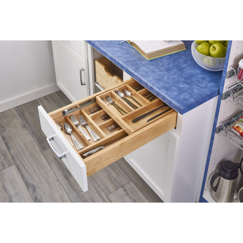 Wood Base Cabinet Two-Tier Replacement Drawer System (No Slides)