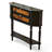 Black+Brown Solid Wood Console Table-320868303