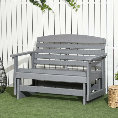 Banc oscillant en PEHD pour 2 personnes Outsunny