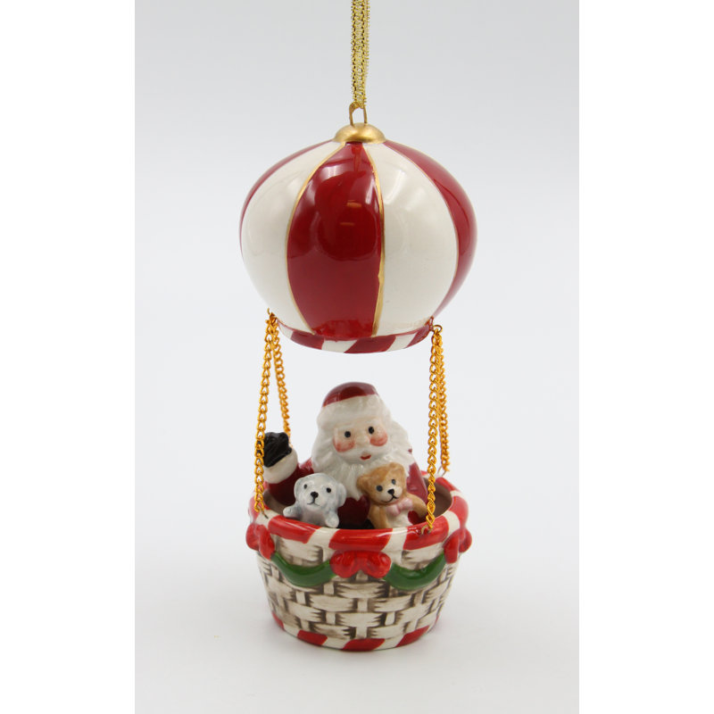 Figurine décorative en forme de ballon à air chaud du père Noël