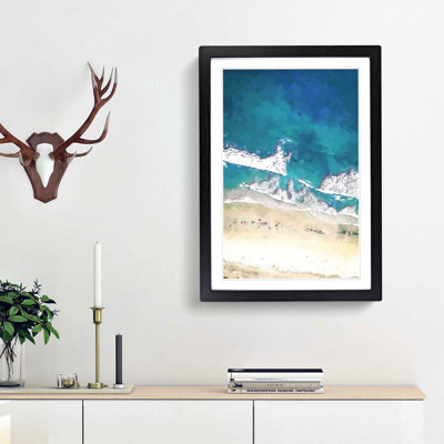 Blacks Beach in San Diego in Abstract - Picture Frame Graphic Art Print