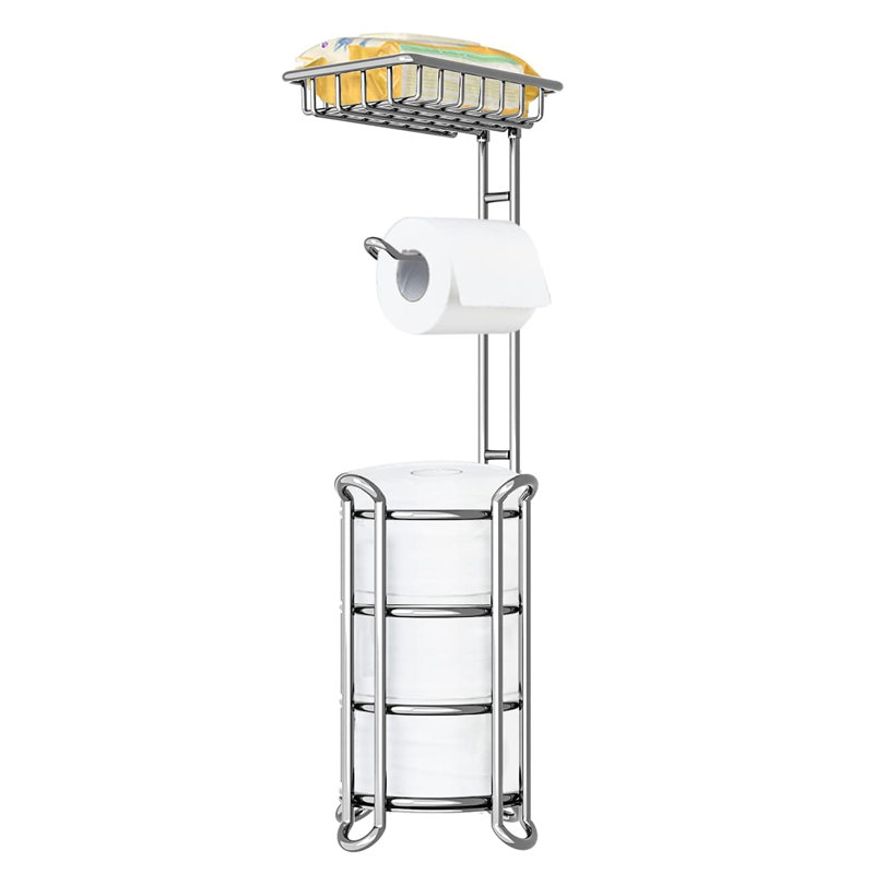 Free Standing Toilet Paper Holder, Chrome
