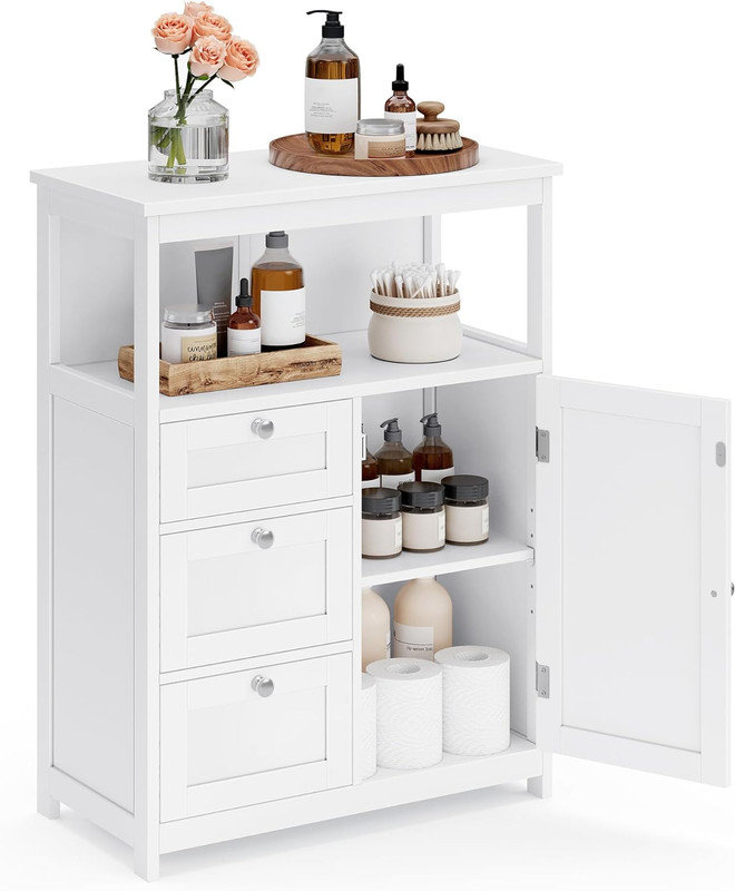 Mikaiyah Freestanding Bathroom Storage Furniture Set Rebrilliant