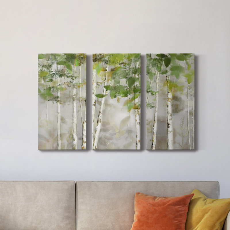 «Evergreen Forest», ensemble de 3 toiles tendues, H 48 po x l 96 po x P 1 po