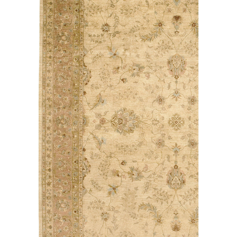 Wool Oriental Area Rug in Beige/Brown, Rectangle 12' x 18'