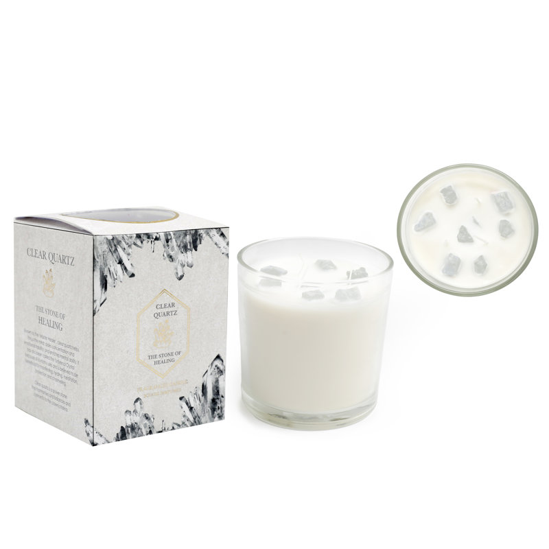 Geko Unscented Jar Candle with Glass Holder