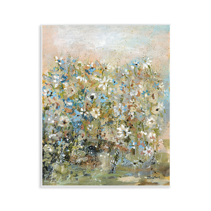 Plaque murale fleurs de jardin mouchetées, design par Roy Ebert