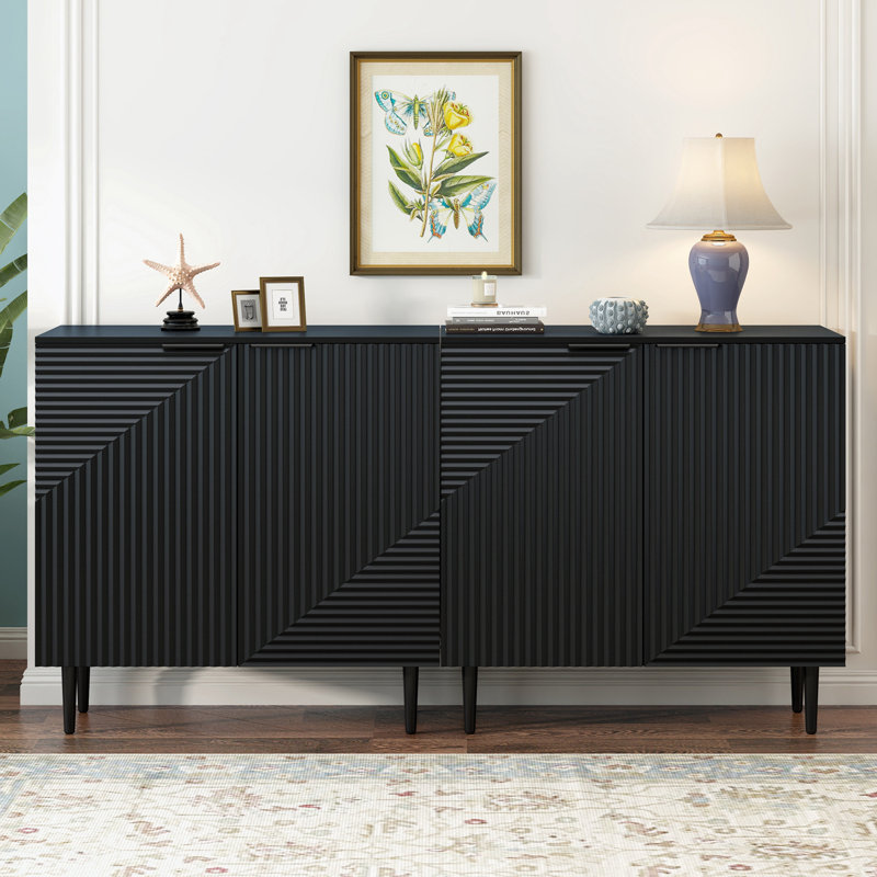 Armoire d'appoint Minimalist, Noir, noir, noir, noir