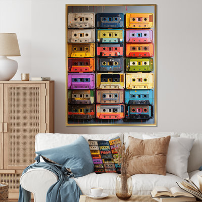 Poltimore Cassette Tapes Nostalgic Grooves III, reproduction d'art sur toile