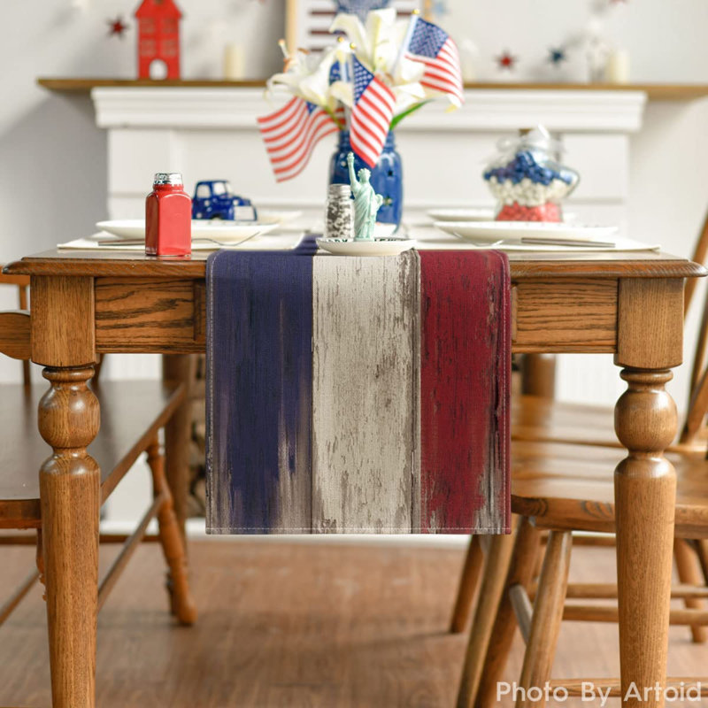 Chemin de table rectangulaire en polyester