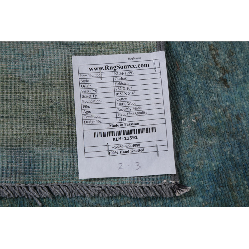 Tapis oriental en laine Oushak noué à la main 5 x 9