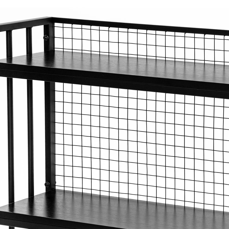 45.28 Inch Desktop Bookshelf, 2 Tier Metal Storage Shelf Organizer for Office Desk Books and Files