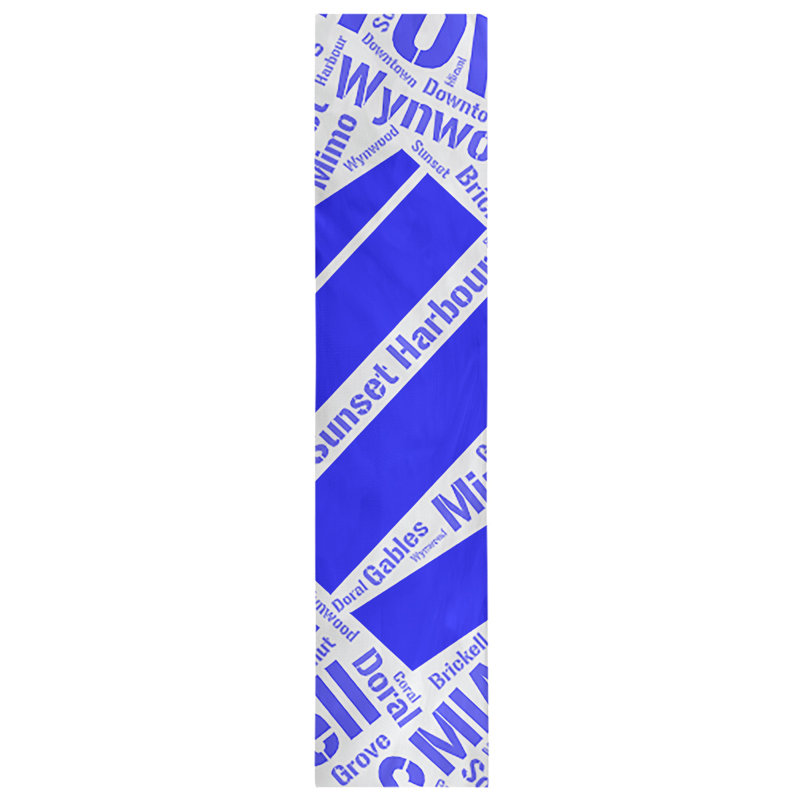 Chemin de table blendtable en coton, 90 po x 16 po, Bleu, Miami