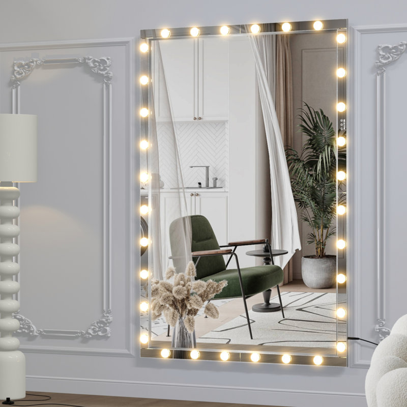 Très grand miroir de salle de bain Hollywood, 48,03 po x 72,03 po