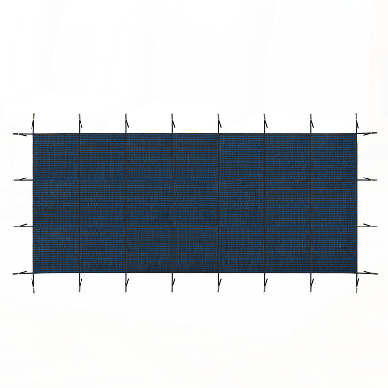 Couverture de piscine durable avec certification de sécurité et protection multifonctionnelle, Bleu
