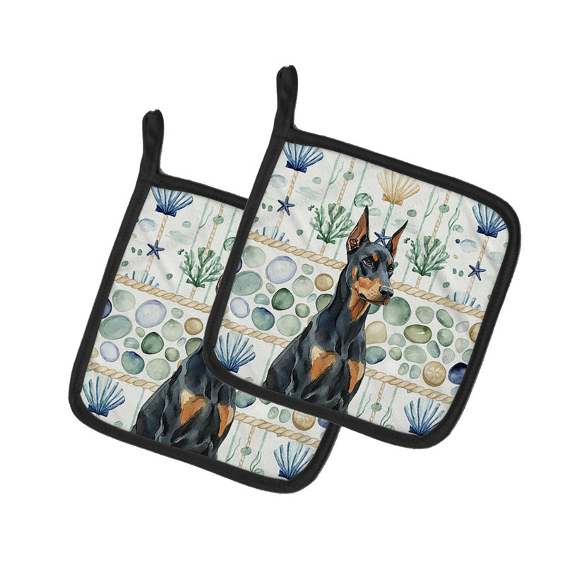 Paire de poignées Doberman Pinscher