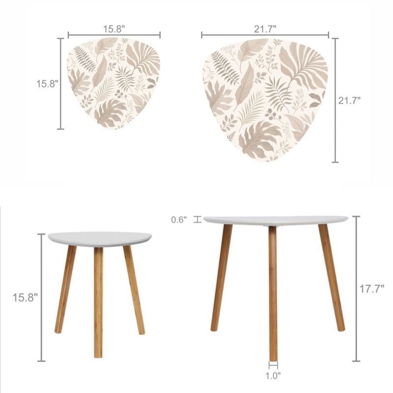 Ensemble de 2 tables gigognes Triangle Nesting