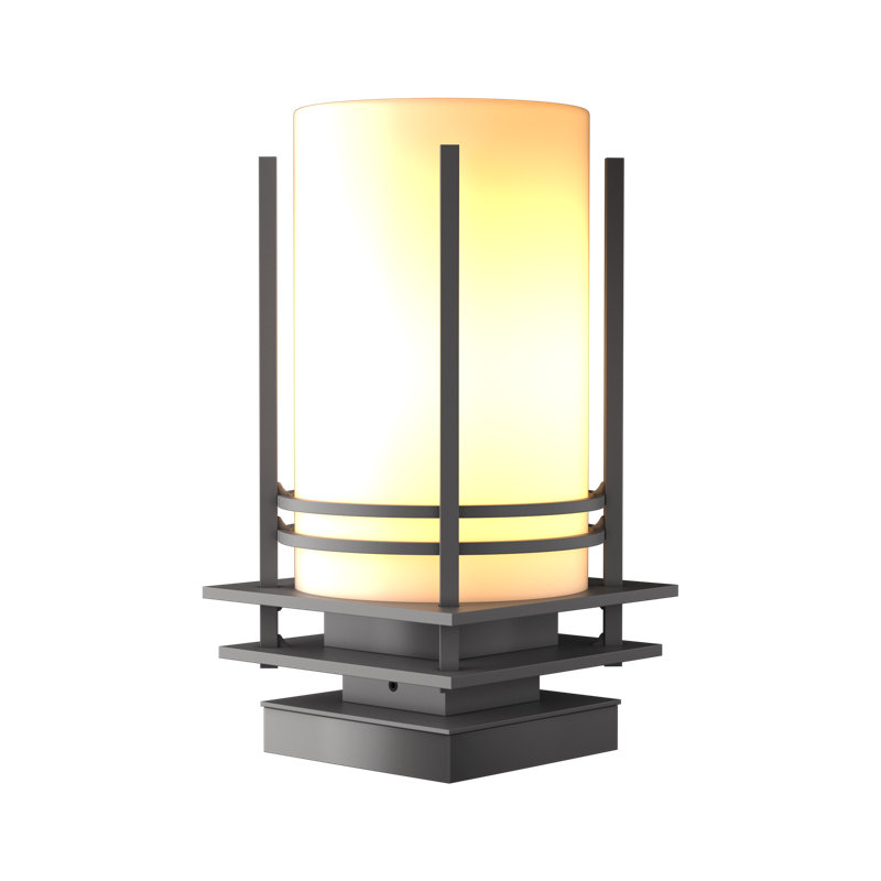 Luminaire suspendu d'extérieur à bande 1 lumière H 12,8 po, Acier bruni côtier, Blanc