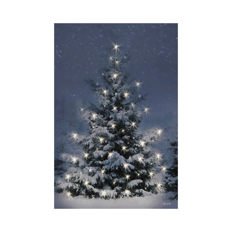 «Twinkling Lights at Christmas», reproduction d'art sur toile tendue, Toile tendue, Ne s’applique pas, H 18 po x l 12 po
