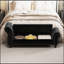 Banc de lit en velours capitonné avec rangement 64,5 po-2143219899