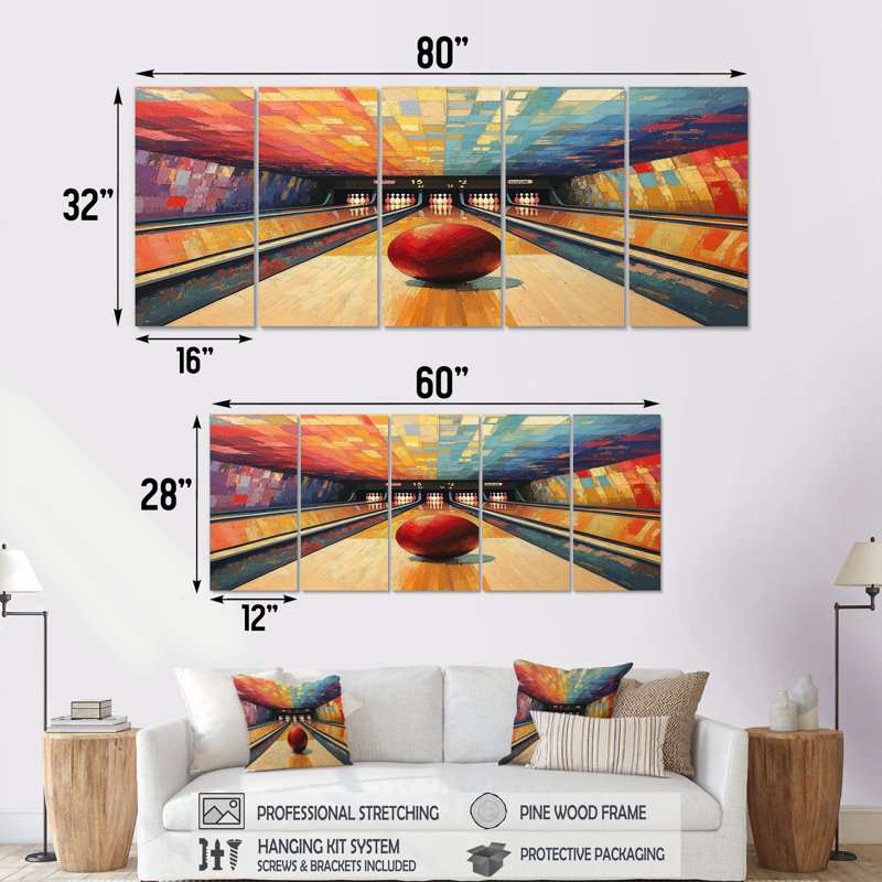 Ensemble de salon Bowling Alley Nights - Bowling, H 28 po x l 60 po