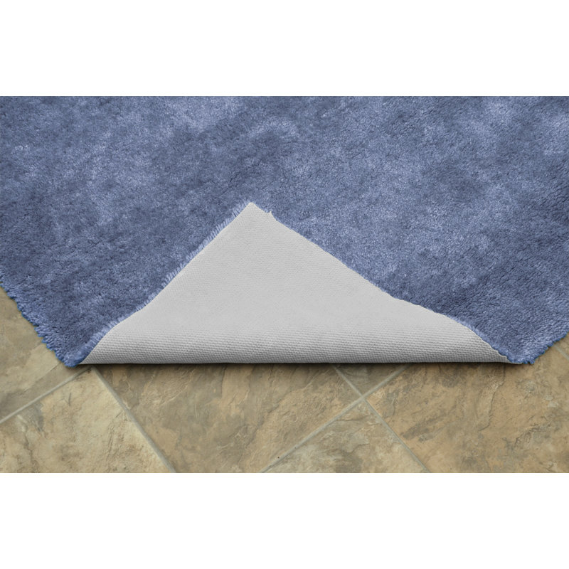 Tapis pour salle de bain en nylon avec envers antidérapant, 60 po x 72 po, Bleu bassin