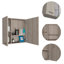 Pharmacie Prague, quatre tablettes internes, une porte, finition gris clair-830577455