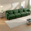 Canapé d'angle modulaire, canapé quatre places en chenille verte, style moderne
