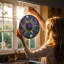 Panneaux de vitrail céleste Sun Moon-360973762