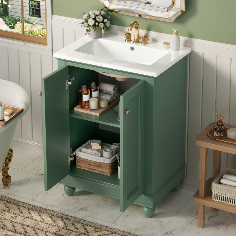 Meuble-lavabo moderne, conception simple et élégante avec rangement à fermeture en douceur