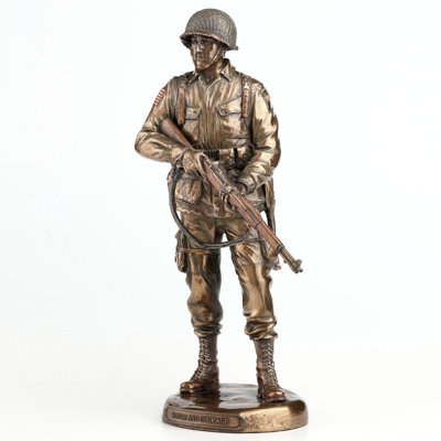 11.42 In H Honor And Courage US Army Figurine  Poly Resin