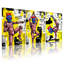 «Robot Karate Yoga Peace», ensemble de 3 reproductions d'art sur toile-1320526340