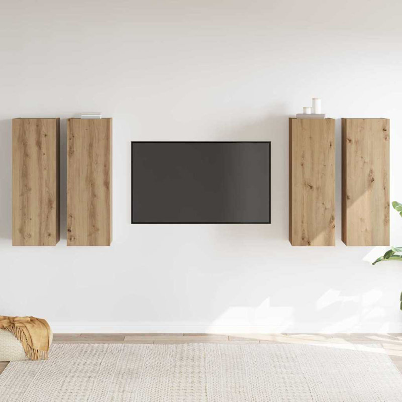 TV Stand for TVs up to 88", Artisan Oak