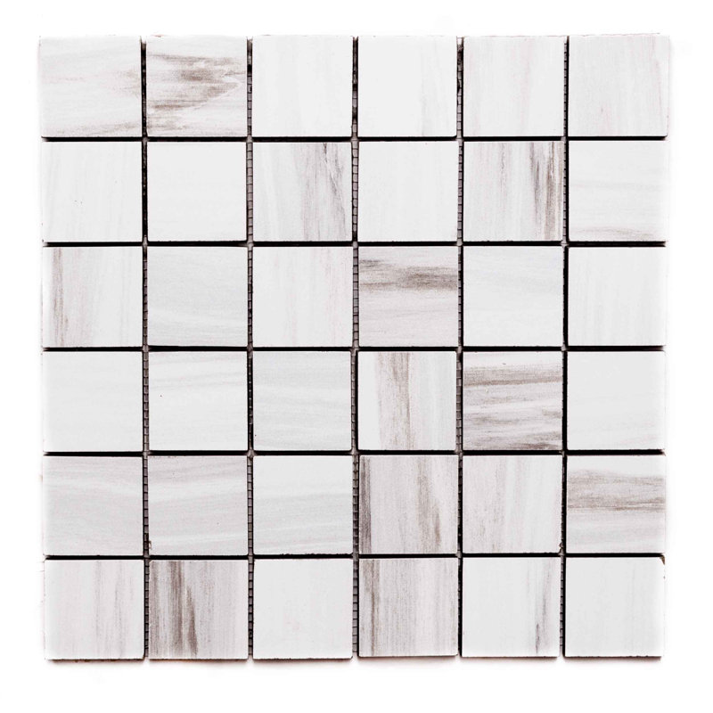 Soho 2" x 2" Dolomite Marble Look Mosaic Wall & Floor Tile, Greige
