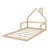 Floor Bed With House-Shaped Headboard-669679278