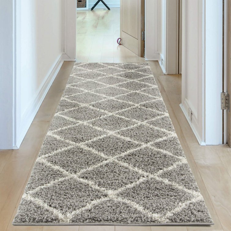 Myshaggy Collection Rugs Diamond Design in Grey