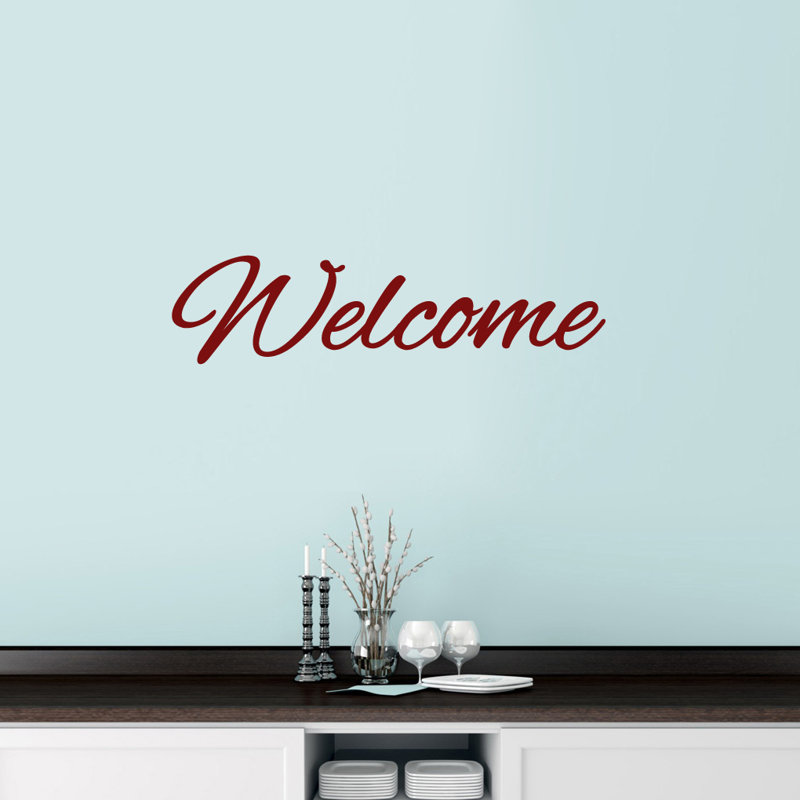 Adhésif décoratif "Welcome", Canneberge